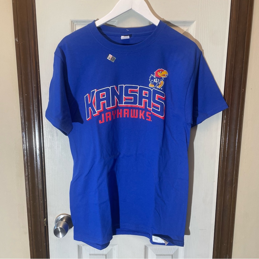 NWT Kansas Jayhawks Hanes Royal Blue T-Shirt